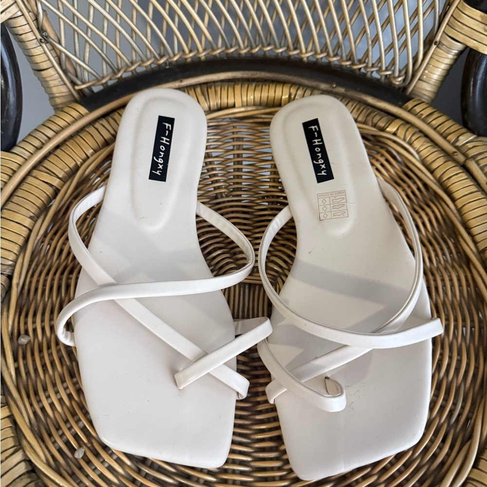 Cream Strappy Sandals